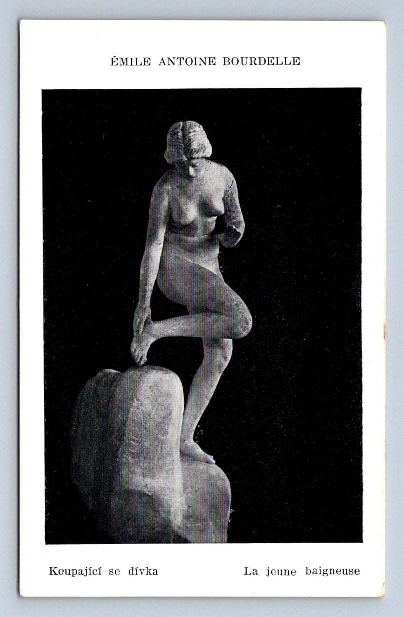 Pohlednice ÉMILE ANTOINE BOURDELLE - KOUPAJÍCÍ SE DÍVKA (ST1726)