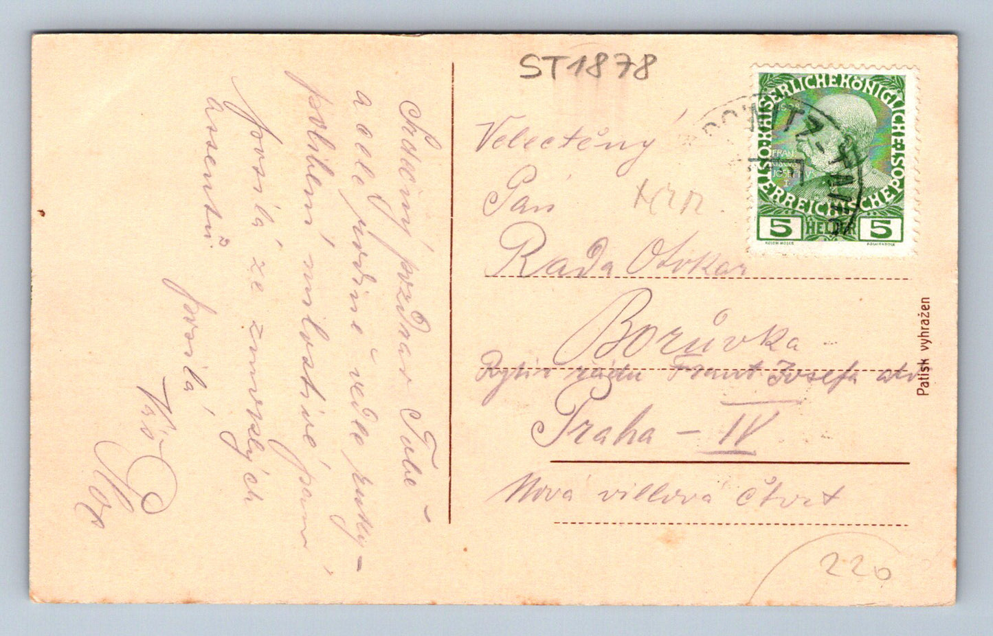 Pohlednice HORAŽĎOVICE (ST1878)
