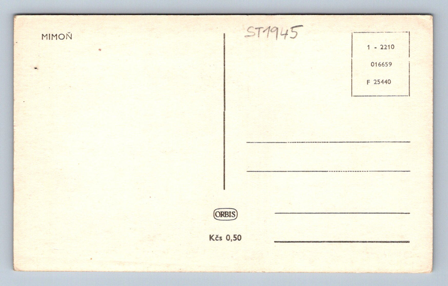 Pohlednice MIMOŇ (ST1945)