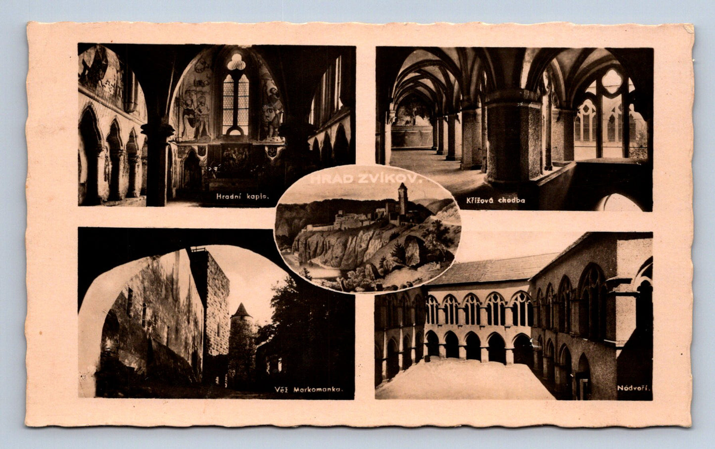 Pohlednice HRAD ZVÍKOV - KOLÁŽ (ST1958)