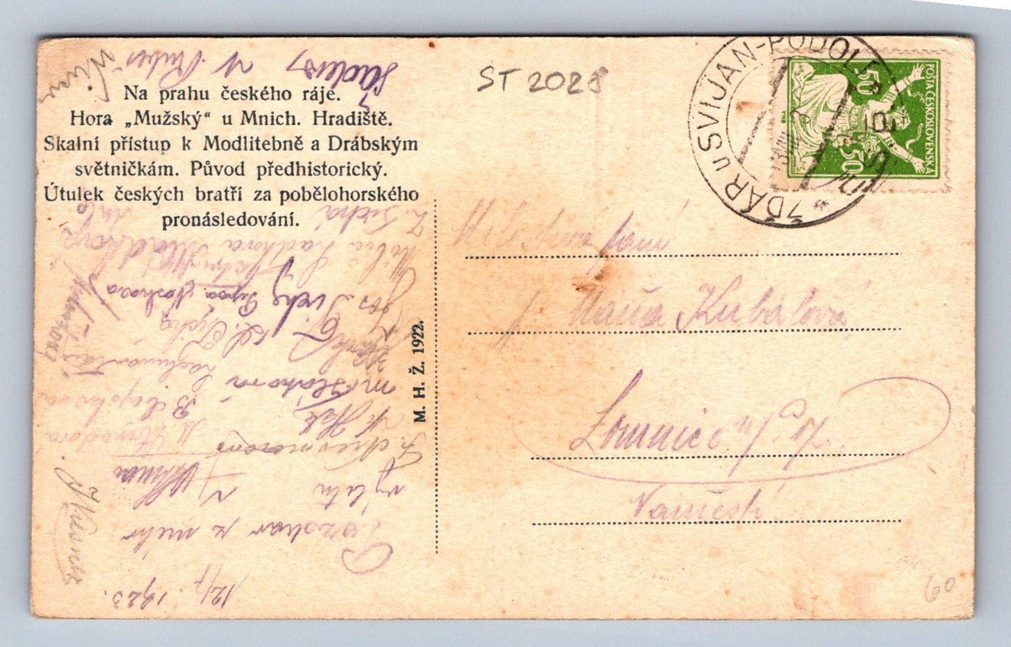 Pohlednice MNICHOVO HRADIŠTĚ (ST2028)