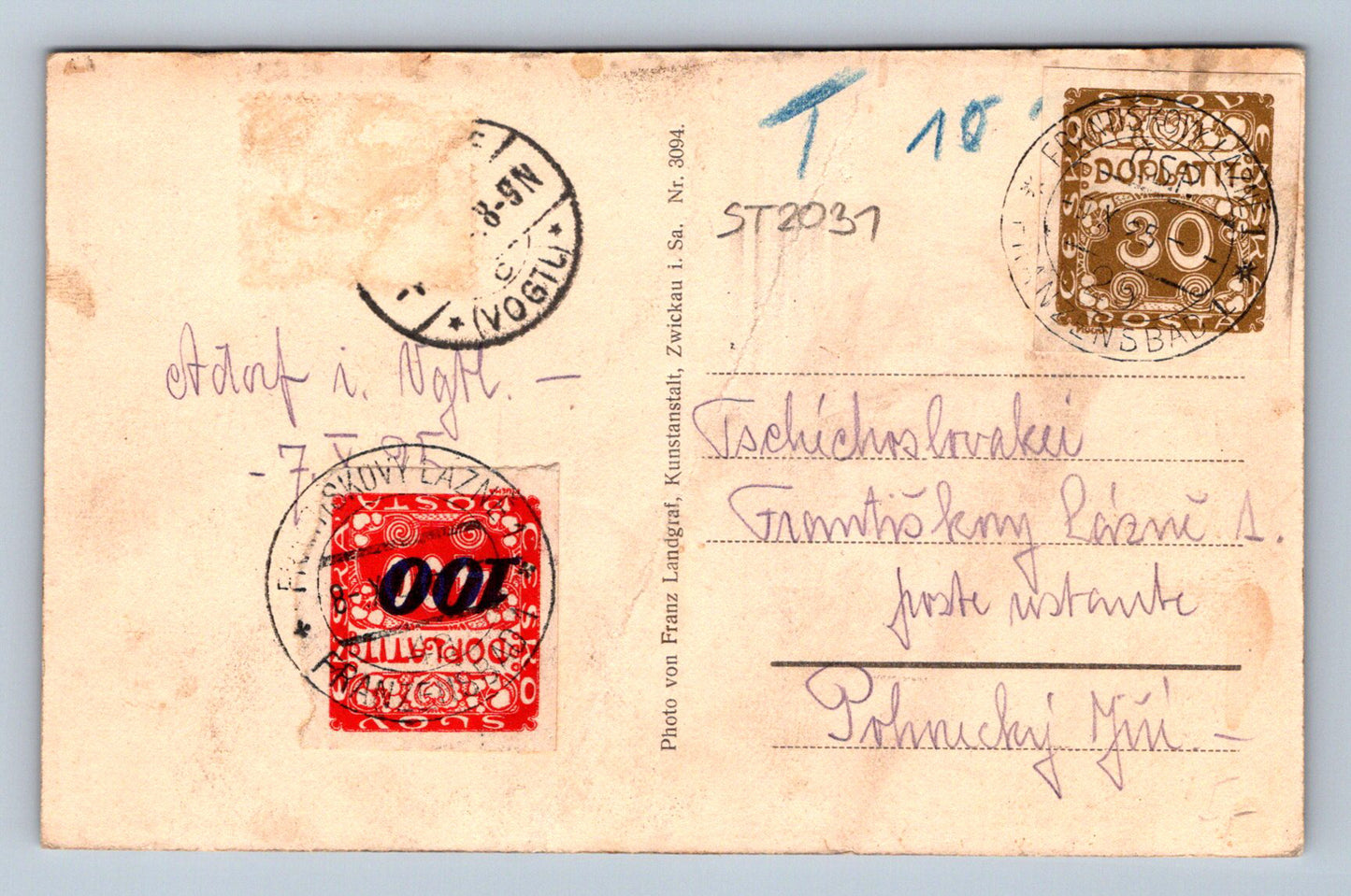 Pohlednice ADORF I. V. (ST2031)