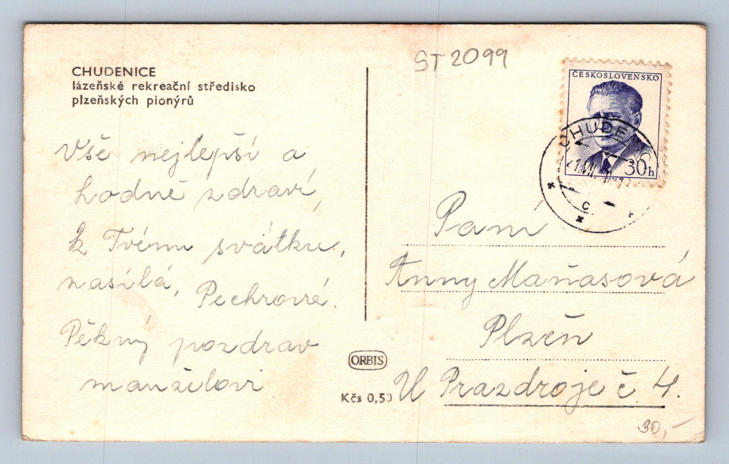Pohlednice CHUDENICE (ST2099)