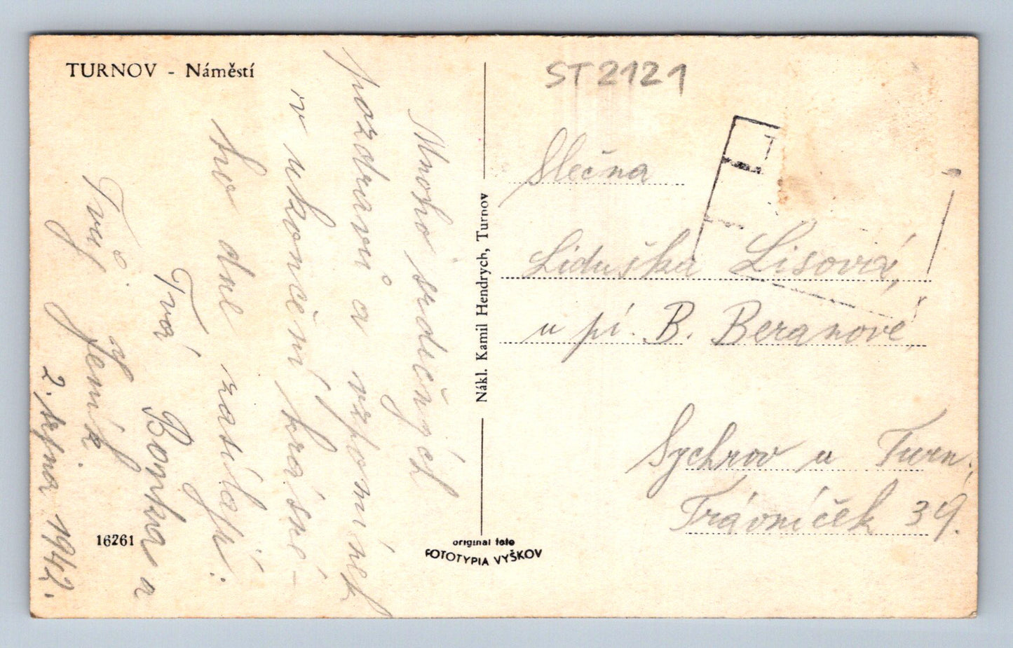 Pohlednice TURNOV (ST2121)