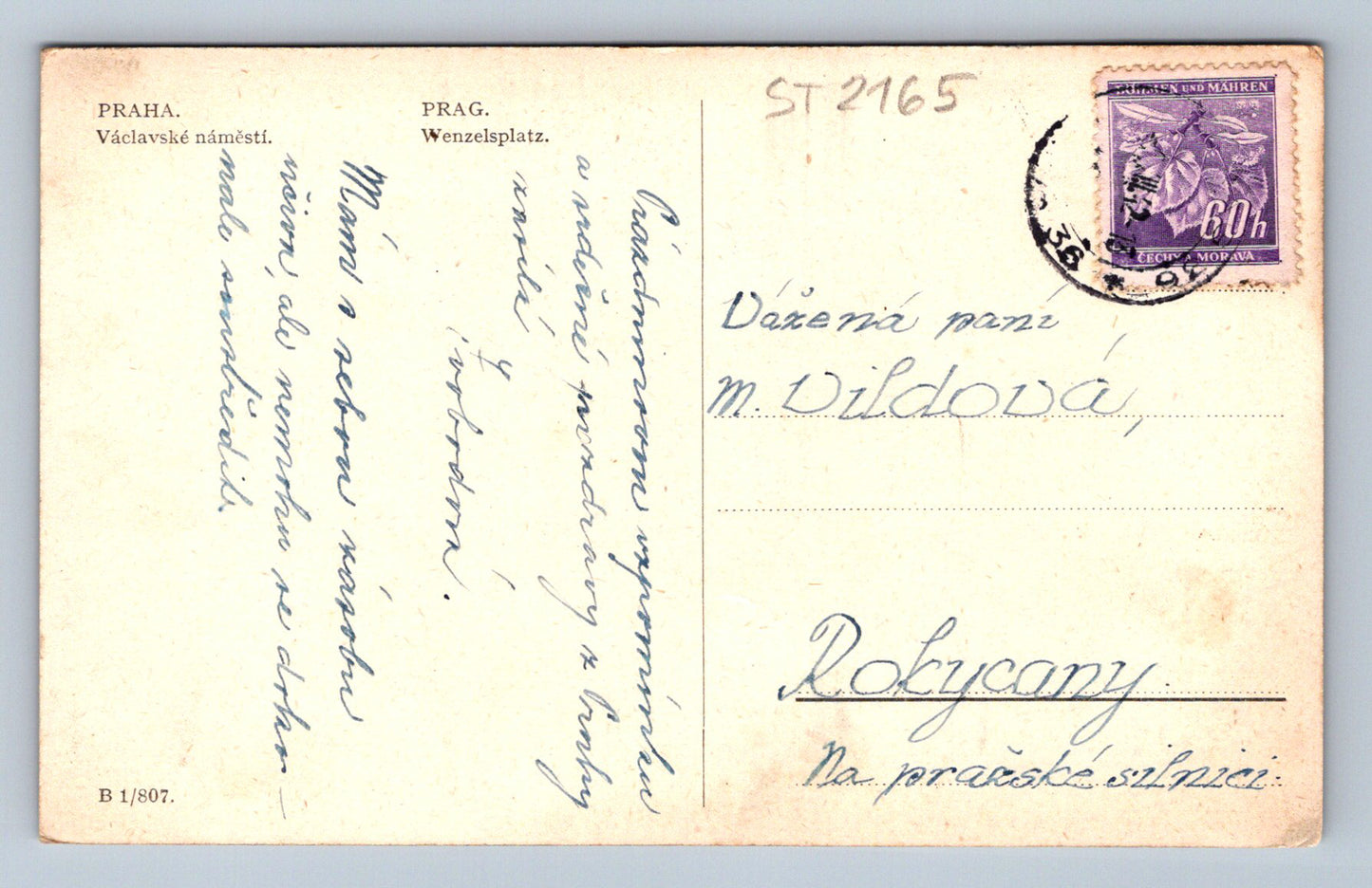 Pohlednice PRAHA (ST2165)