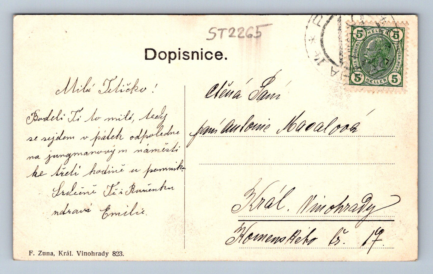 Pohlednice PRAHA (ST2265)