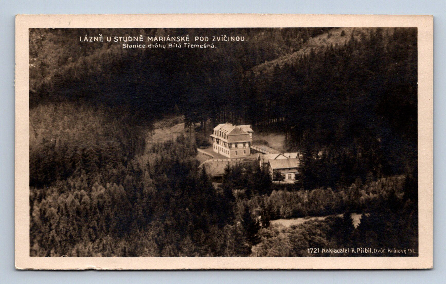 Pohlednice LÁZNĚ U STUDNĚ MARIÁNSKÉ POD ZVIČINOU (ST2308)