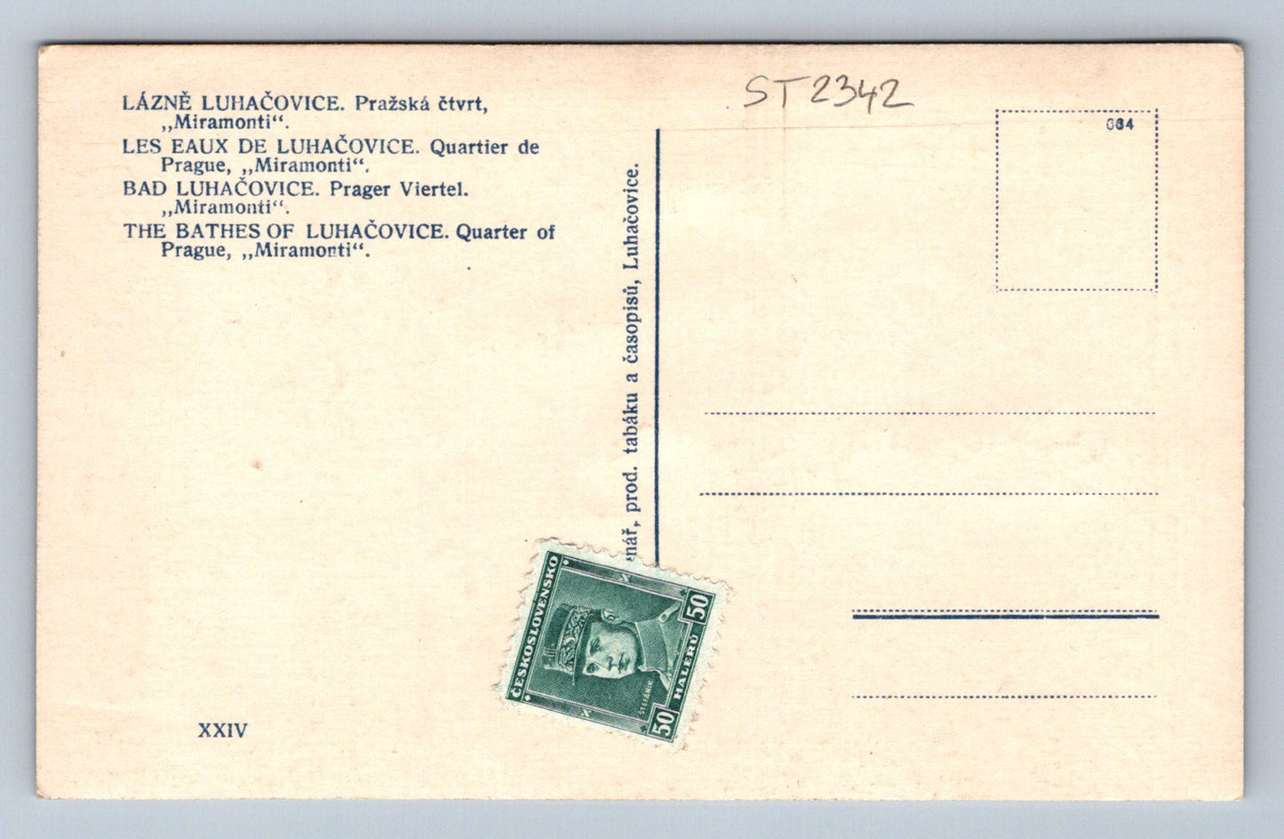 Pohlednice LÁZNĚ LUHAČOVICE (ST2342)