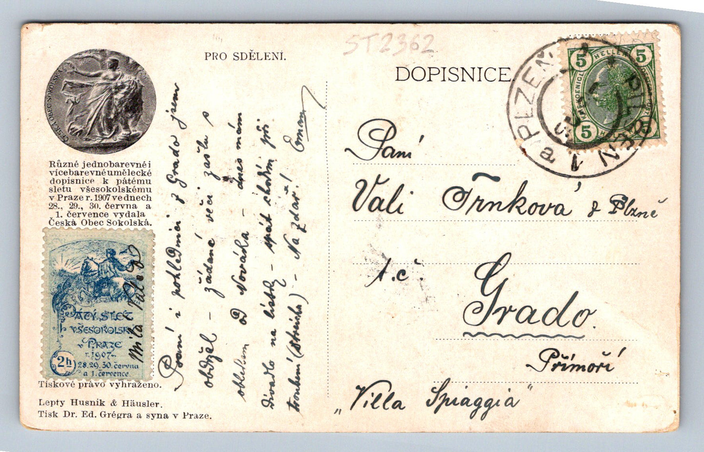 Pohlednice ČESKÁ OBEC SOKOLSKÁ V SLET (ST2362)