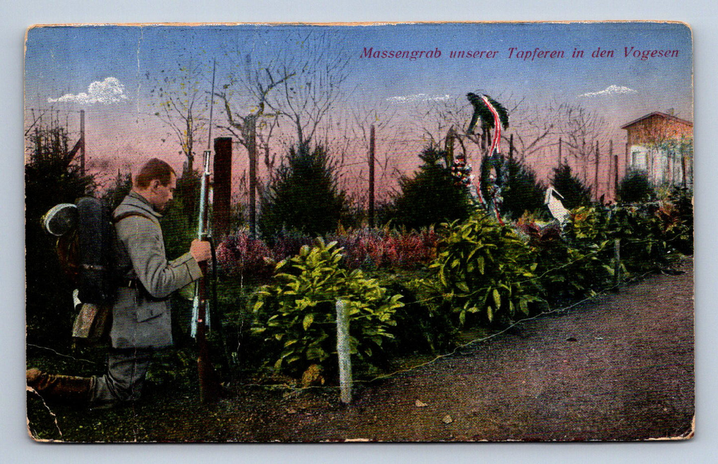 Pohlednice MASSENGRAB UNSERER TAPFEREN IN DEN VOGESEN (ST2390)