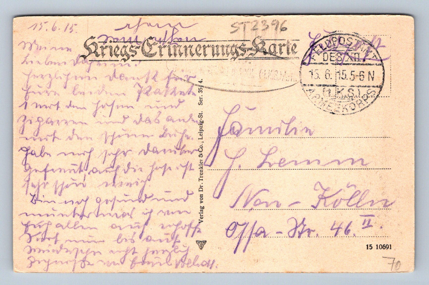 Pohlednice AUF DER HÖHE VON CRAONNE (ST2396)