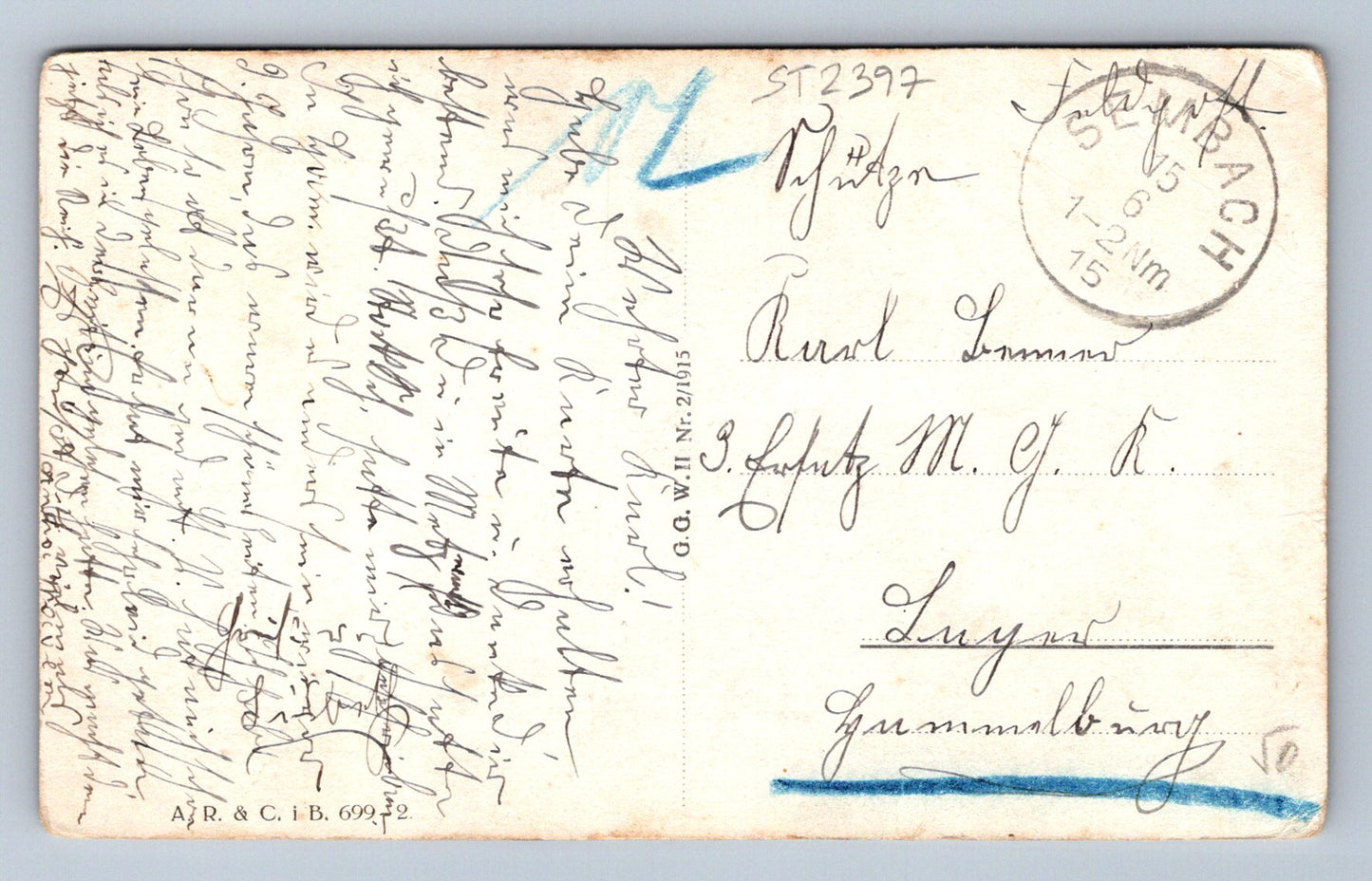 Pohlednice ES WOEHERT UMSONST! (ST2397)