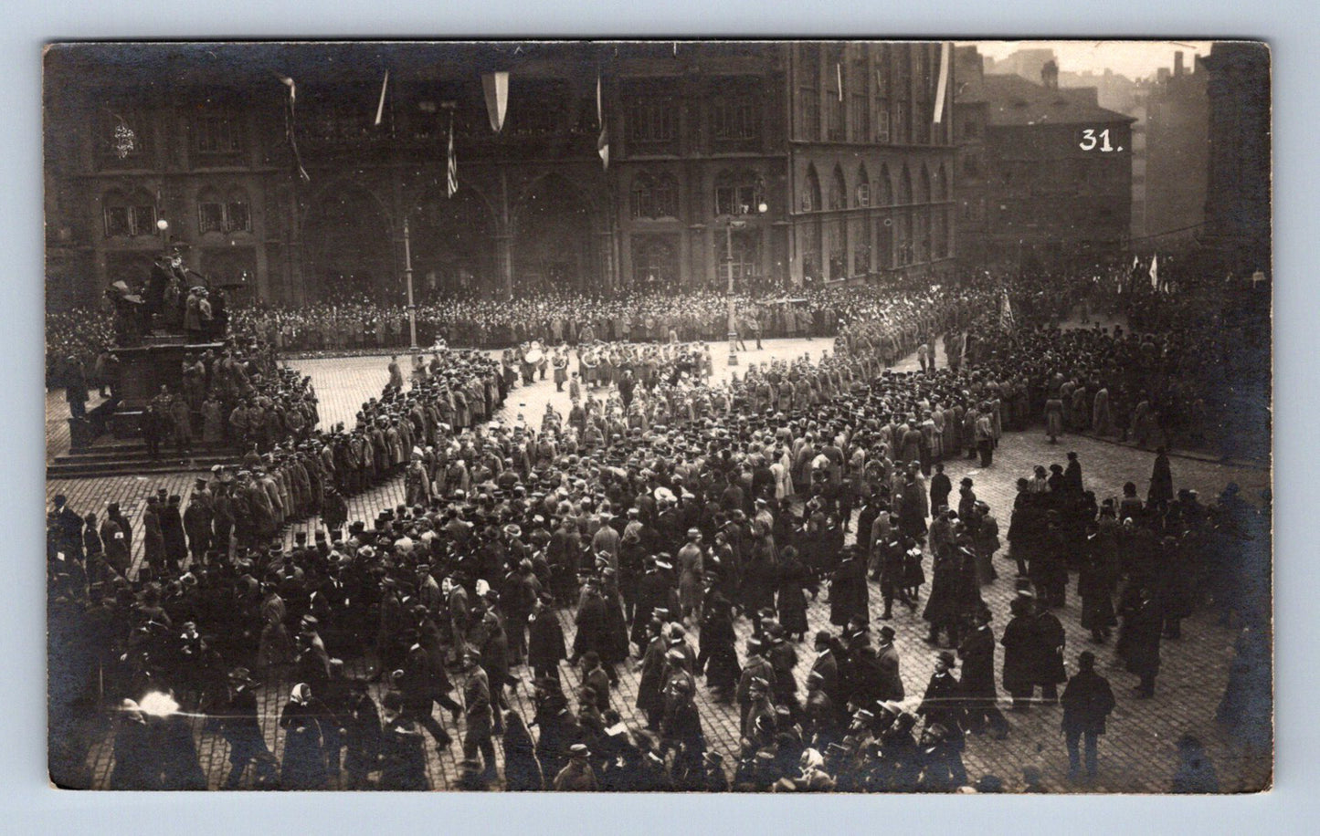 Pohlednice SLAVNOSTNÍ PŘÍSAHA ČESKOSLOVENSKÉHO VOJSKA 1918 (ST2409)