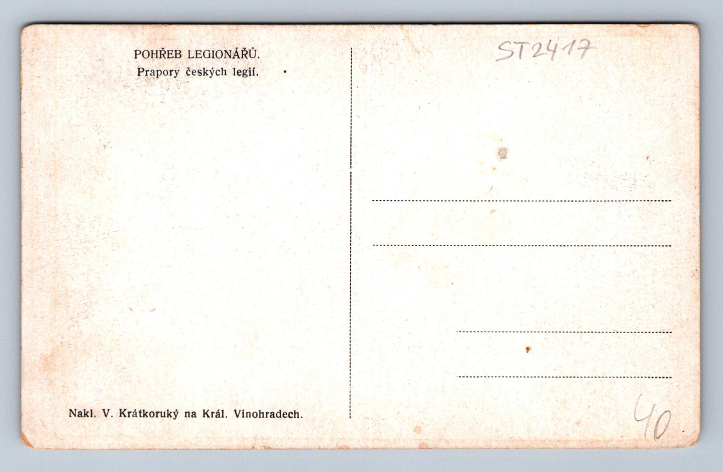 Pohlednice POHŘEB LEGIONÁŘŮ (ST2417)