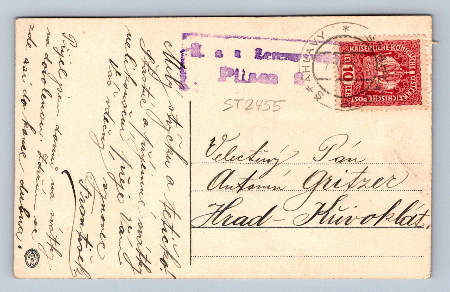 Pohlednice VELIKONOČNÍ POZDRAV (ST2455)