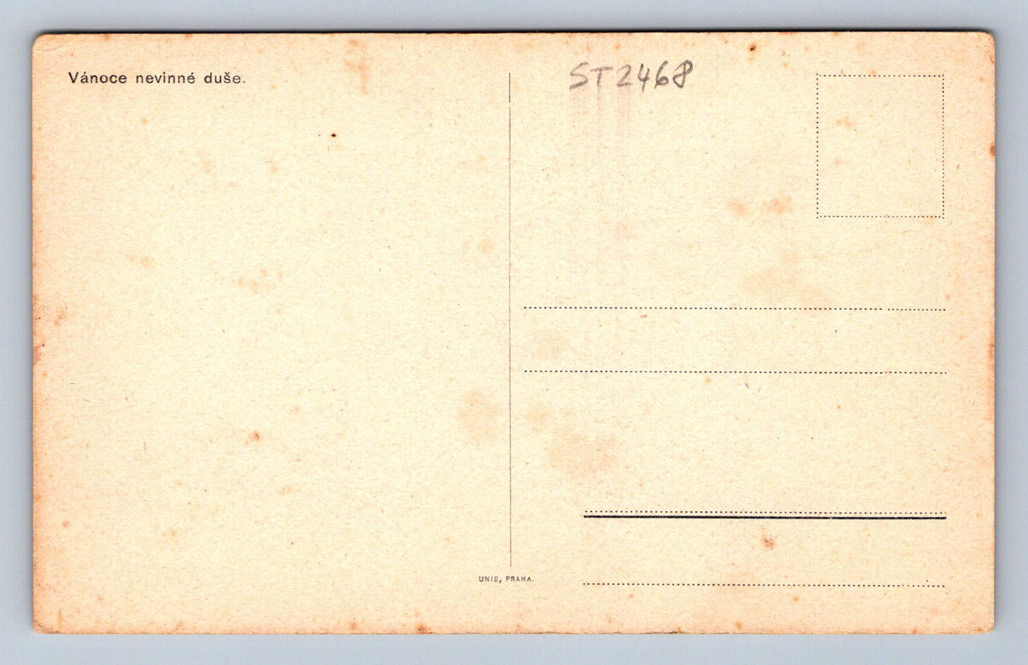 Pohlednice VÁNOCE NEVINNÉ DUŠE (ST2468)