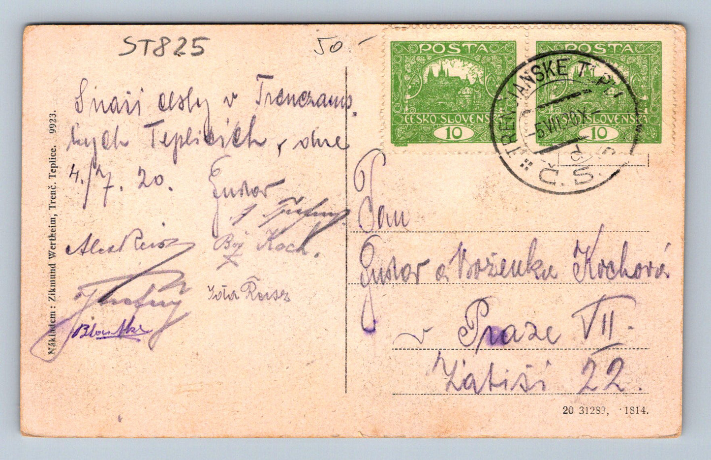 Pohlednice LÁZNĚ - TRENČIANSKÉ TEPLICE - KÚPELE (ST825)