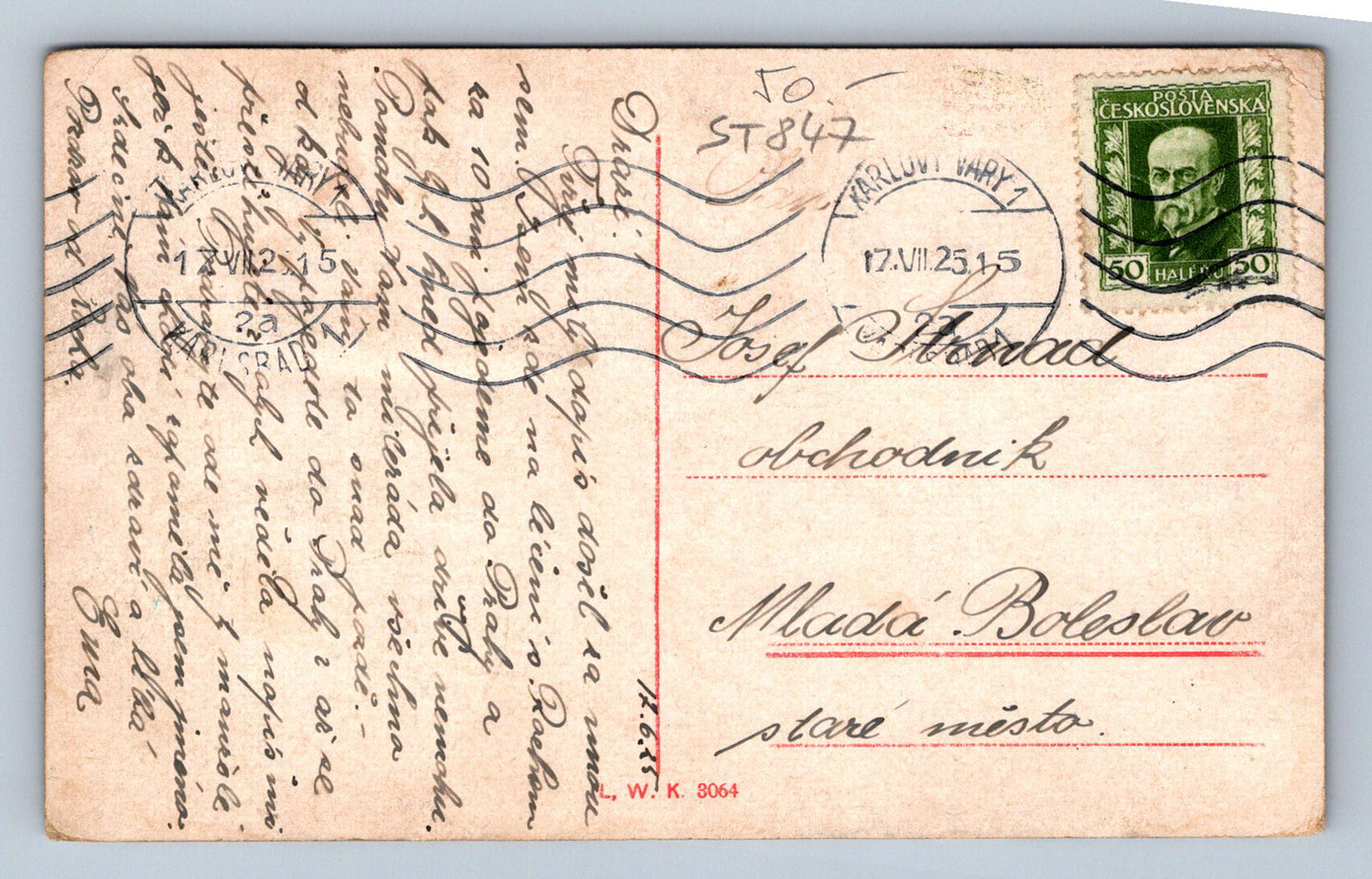 Pohlednice KARLOVY VARY - HOTEL IMPERIAL MIT TERASSE (ST847)