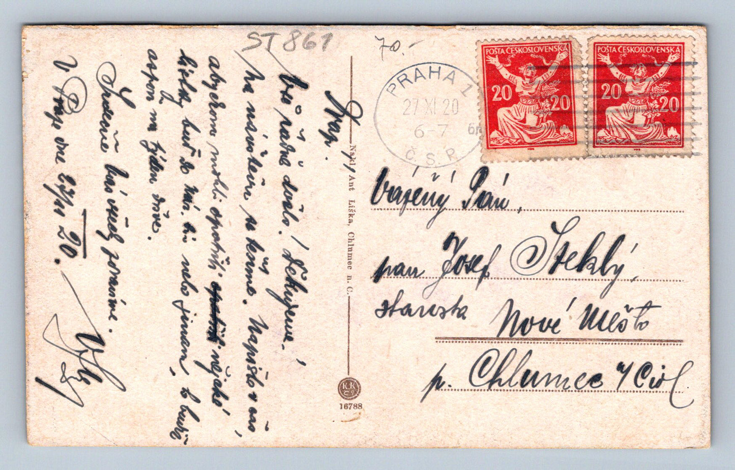 Pohlednice CHLUMEC N. C. (ST861)