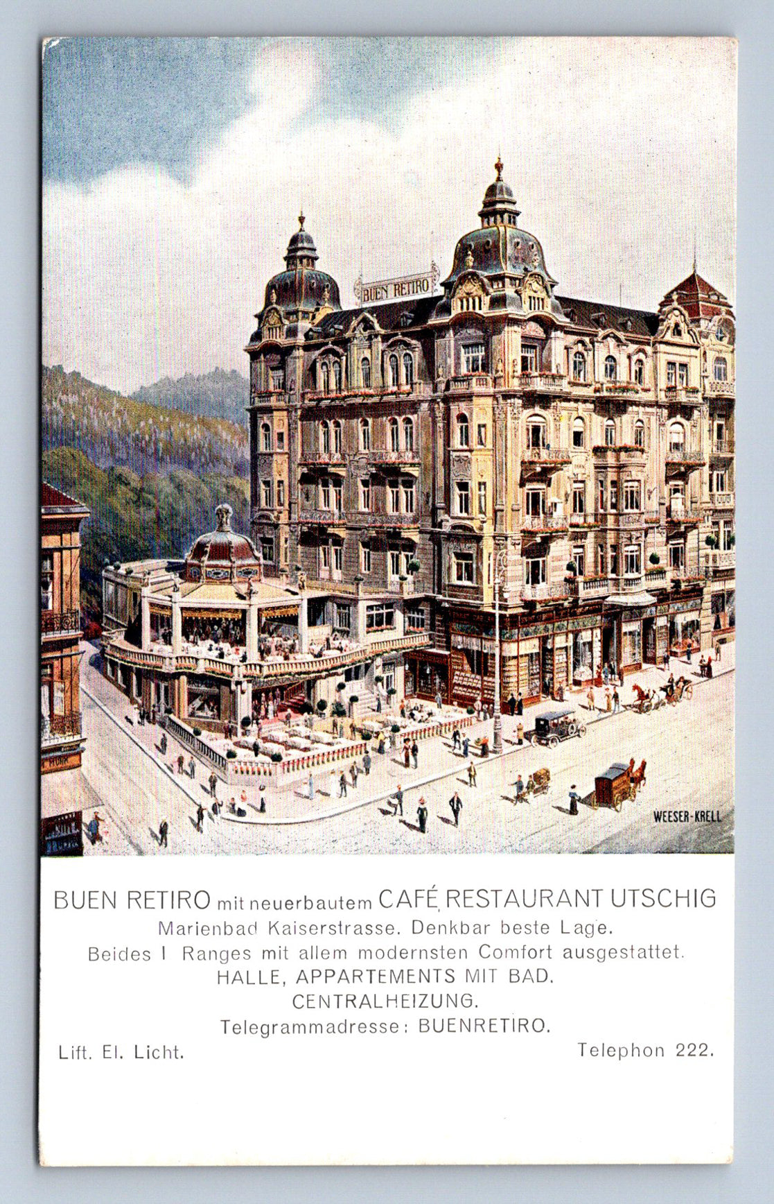 Pohlednice BUEN RETIRO - CAFÉ RESTAURANT UTSCHIG (ST2551)