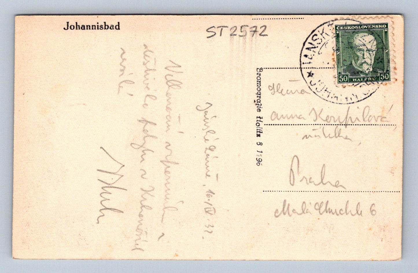 Pohlednice JOHANNISBAD (ST2572)