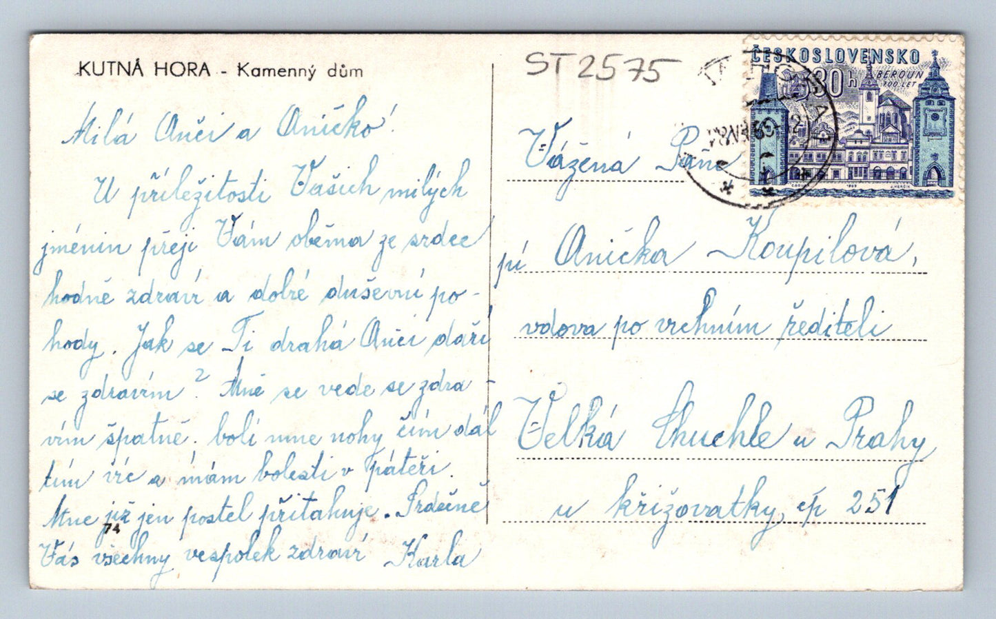 Pohlednice KUTNÁ HORA (ST2575)