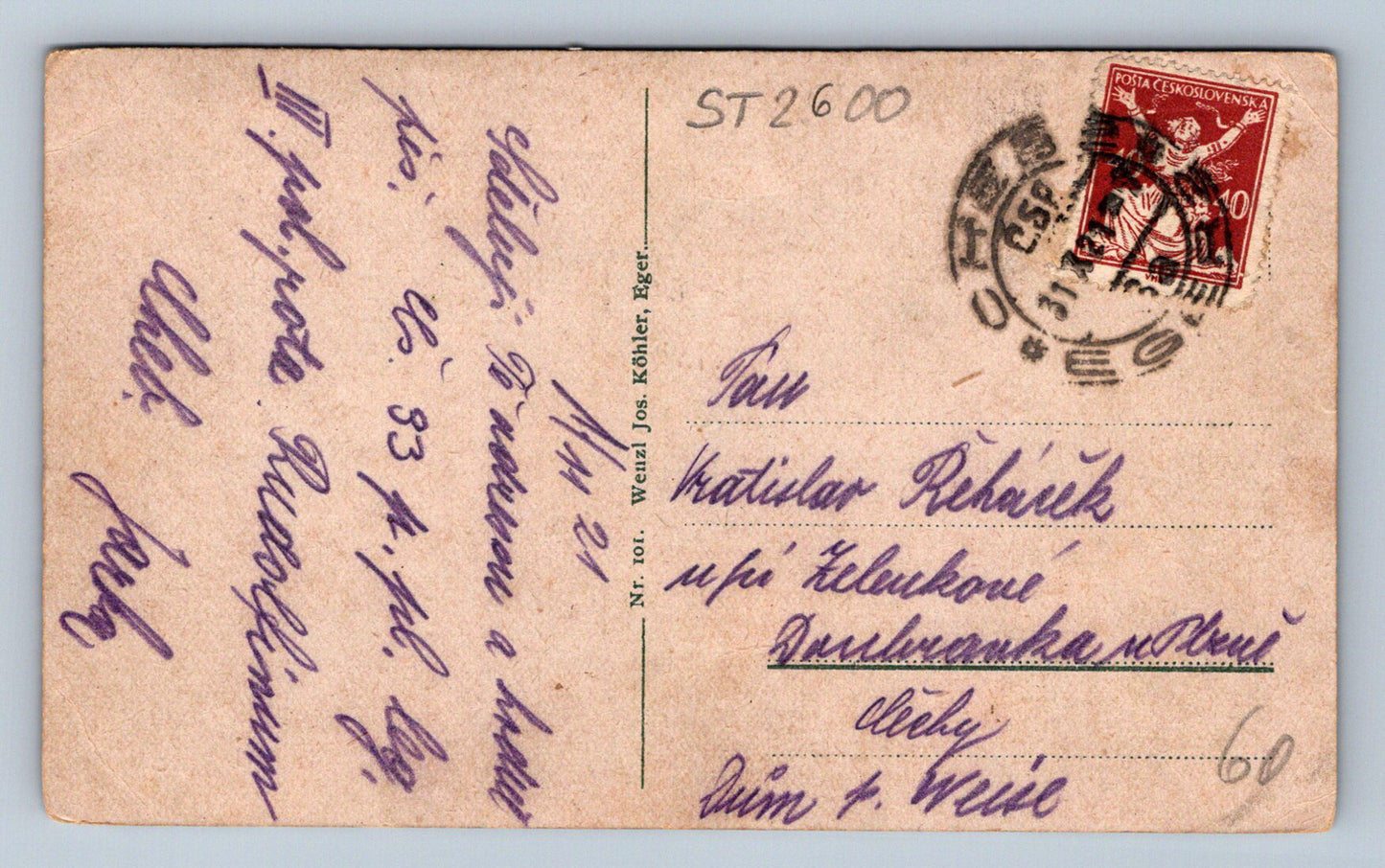 Pohlednice EGER (ST2600)