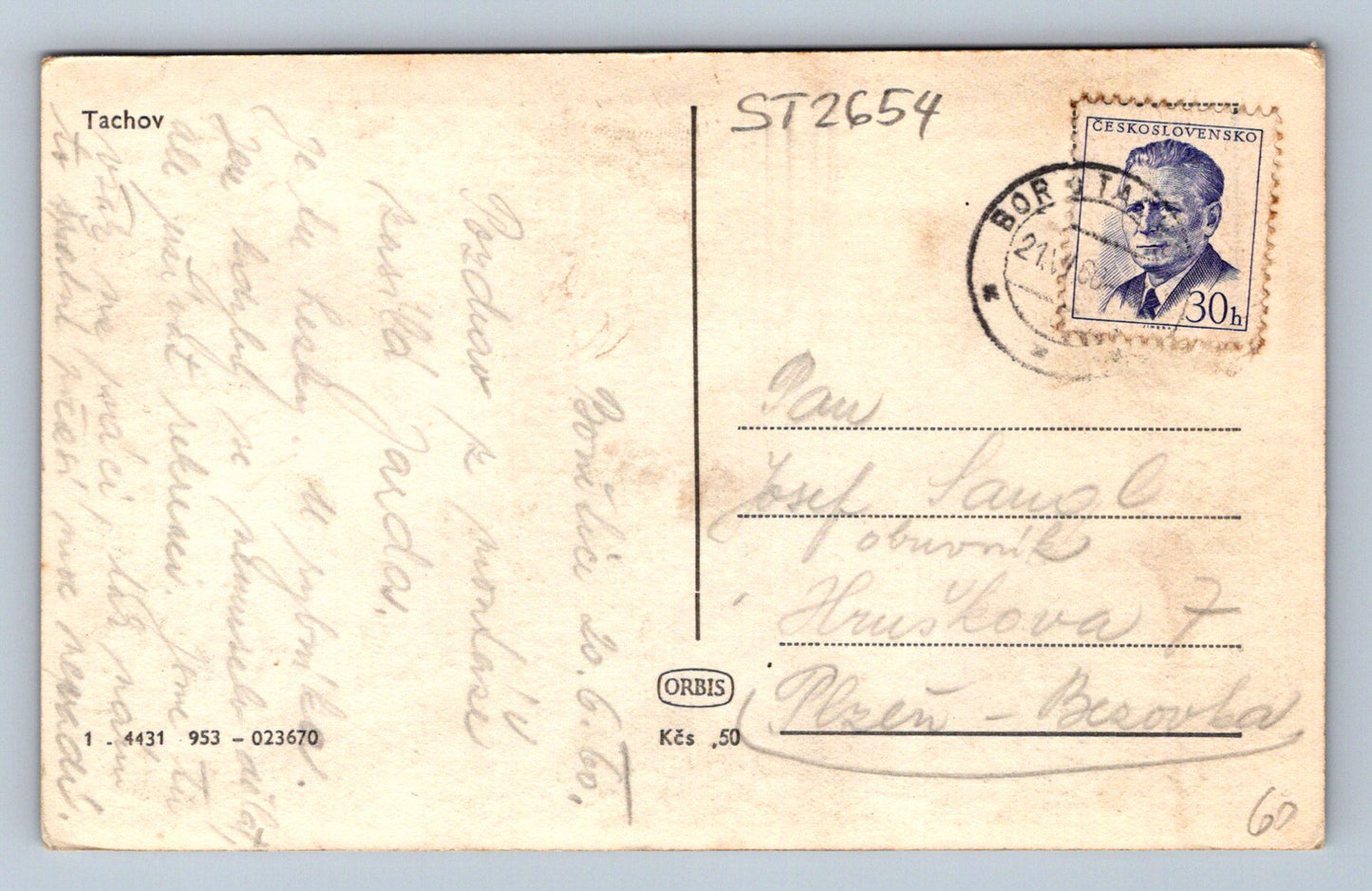 Pohlednice TACHOV (ST2654)