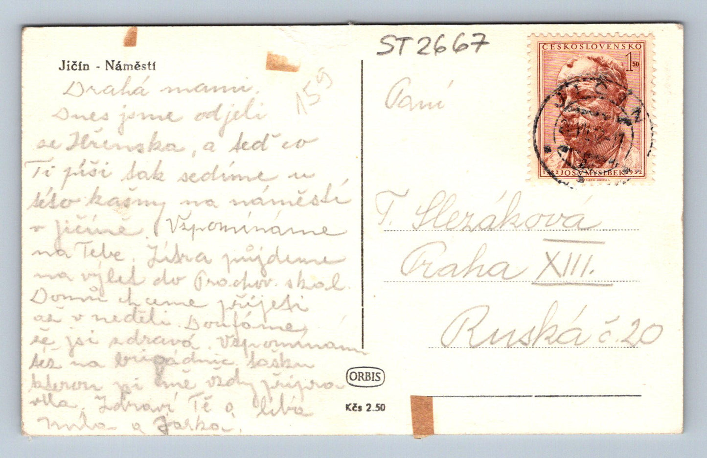 Pohlednice JIČÍN - NÁMĚSTÍ (ST2667)