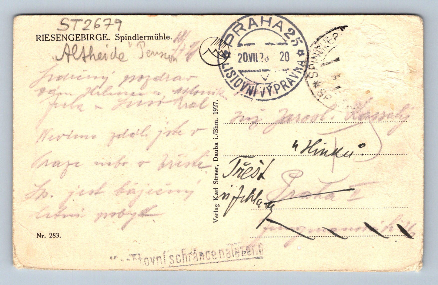 Pohlednice RIESENGEBIRGE (ST2679)