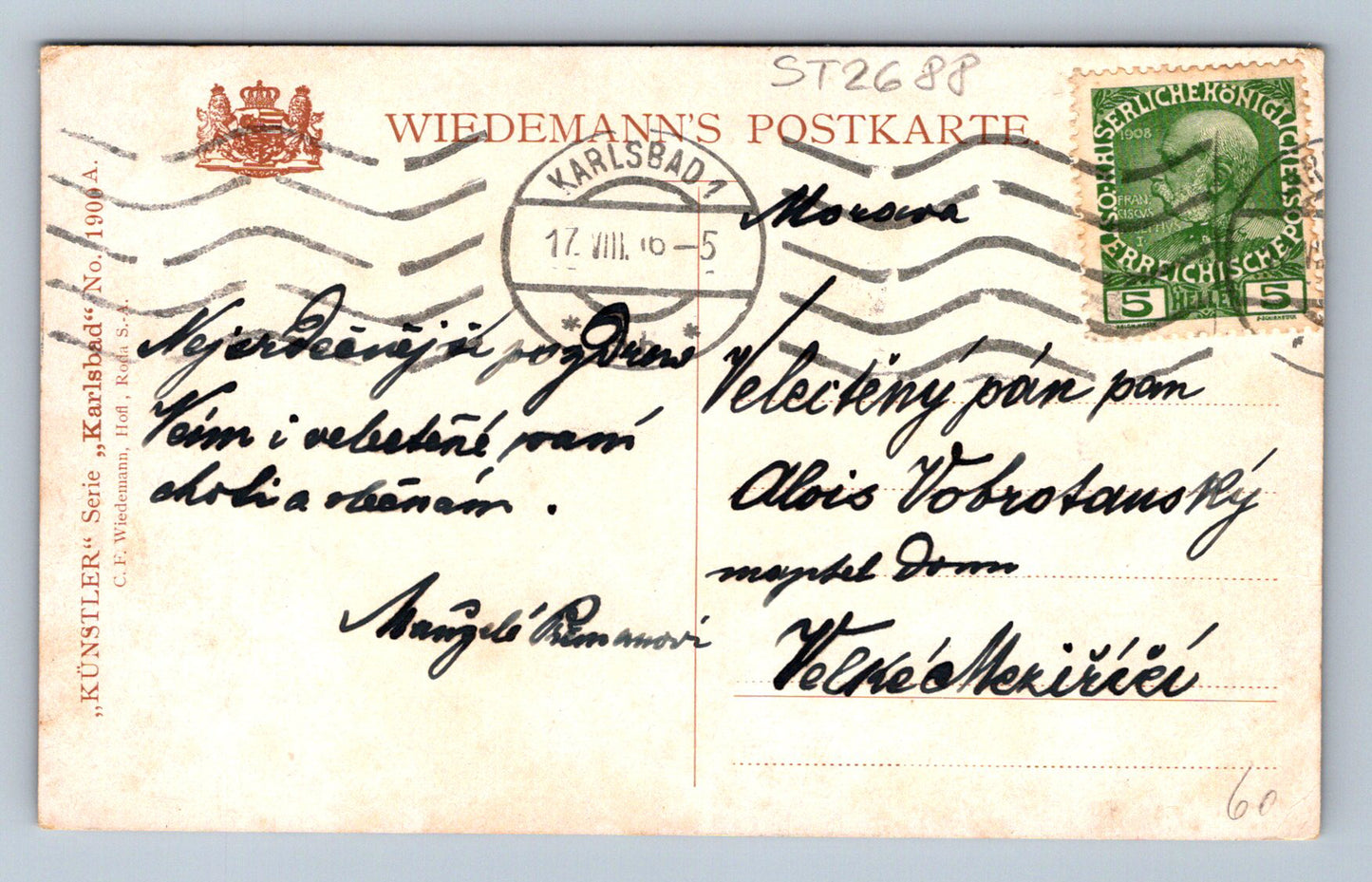 Pohlednice KARLSBAD - KARLOVY VARY - KOLONÁDA (ST2688)
