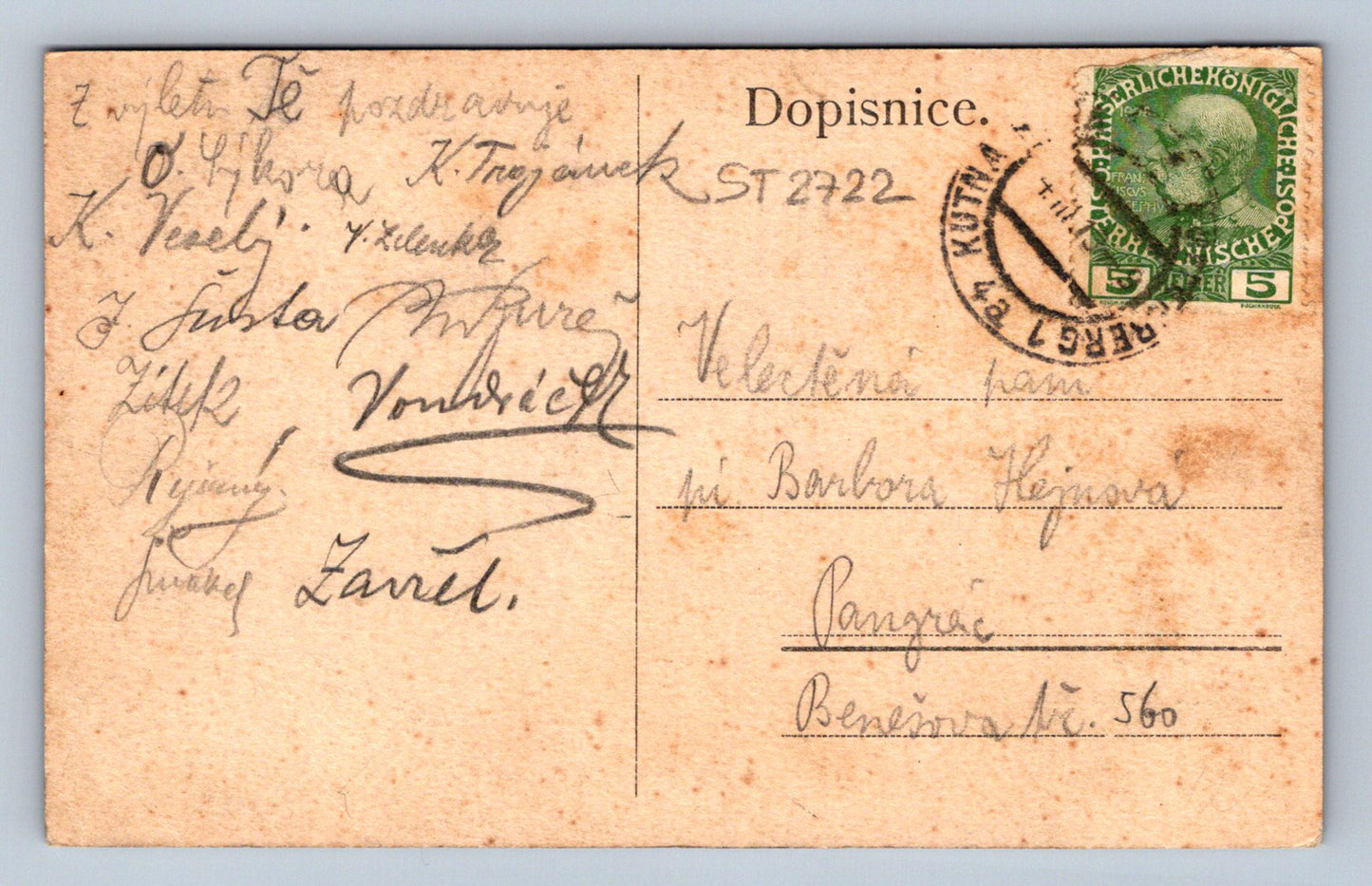 Pohlednice SEDLICE VNITŘEK KOSTNICE (ST2722)