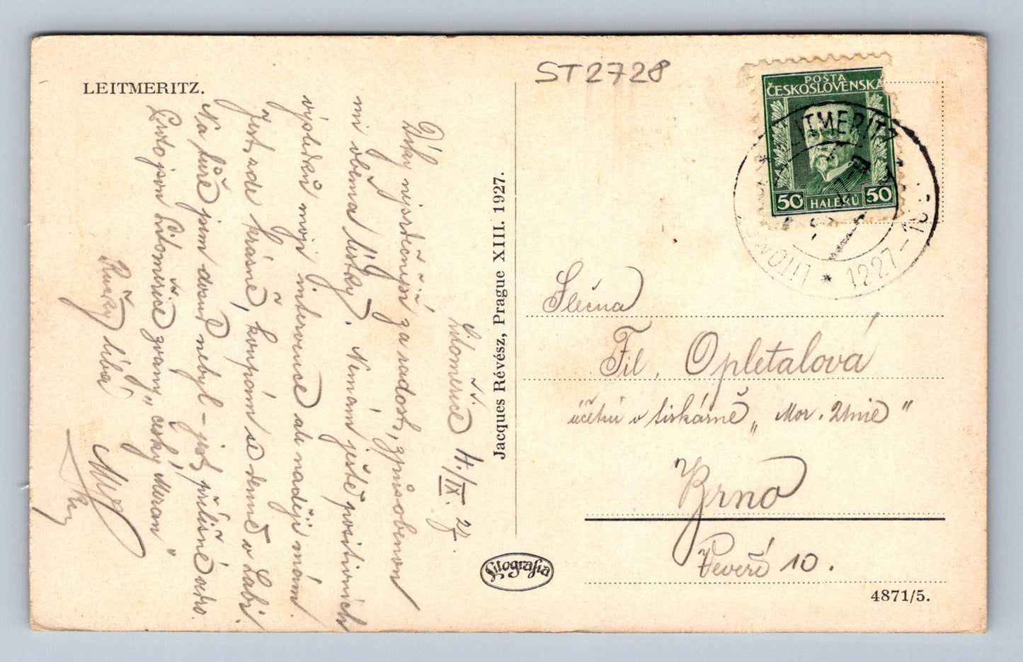 Pohlednice LEITMERITZ (ST2728)