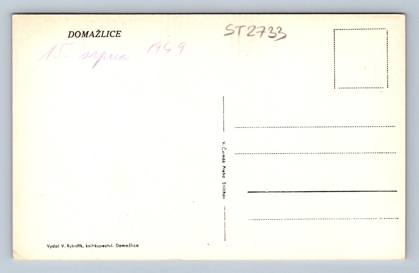 Pohlednice DOMAŽLICE (ST2733)