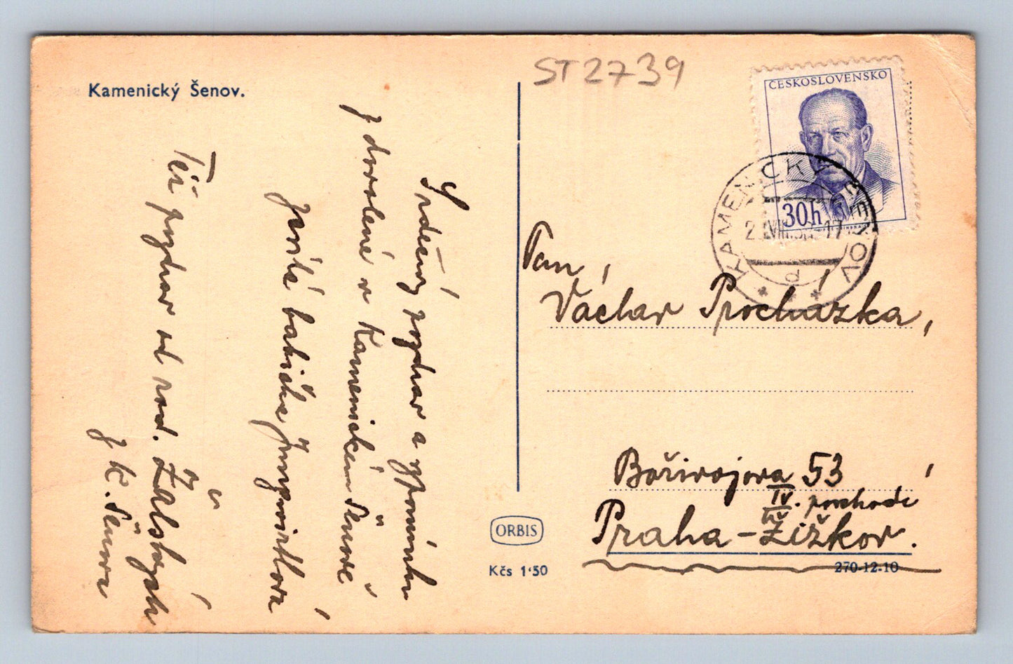 Pohlednice KAMENICKÝ ŠENOV (ST2739)