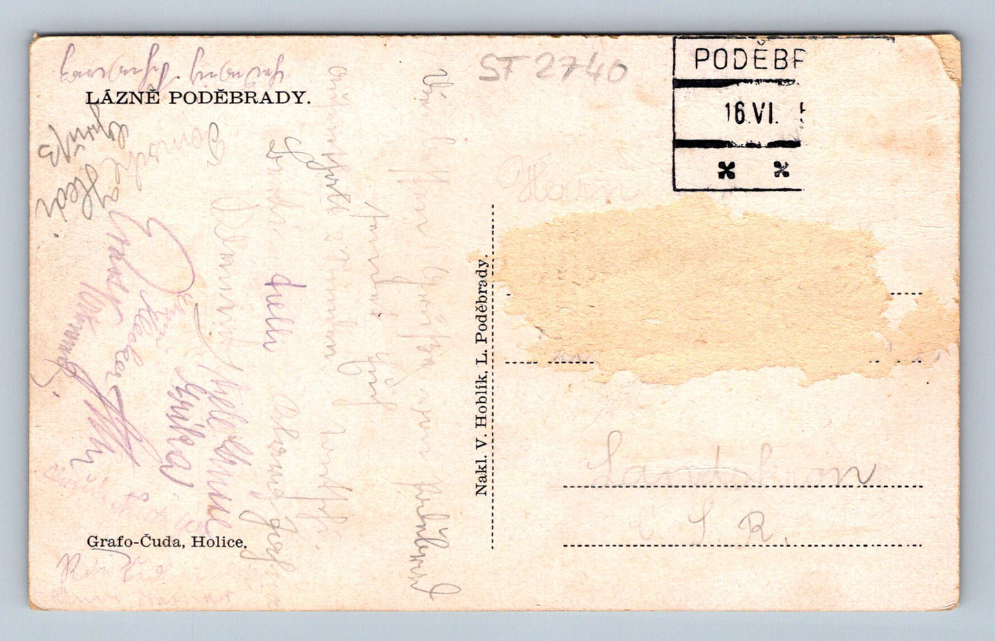 Pohlednice LÁZNĚ PODĚBRADY (ST2740)