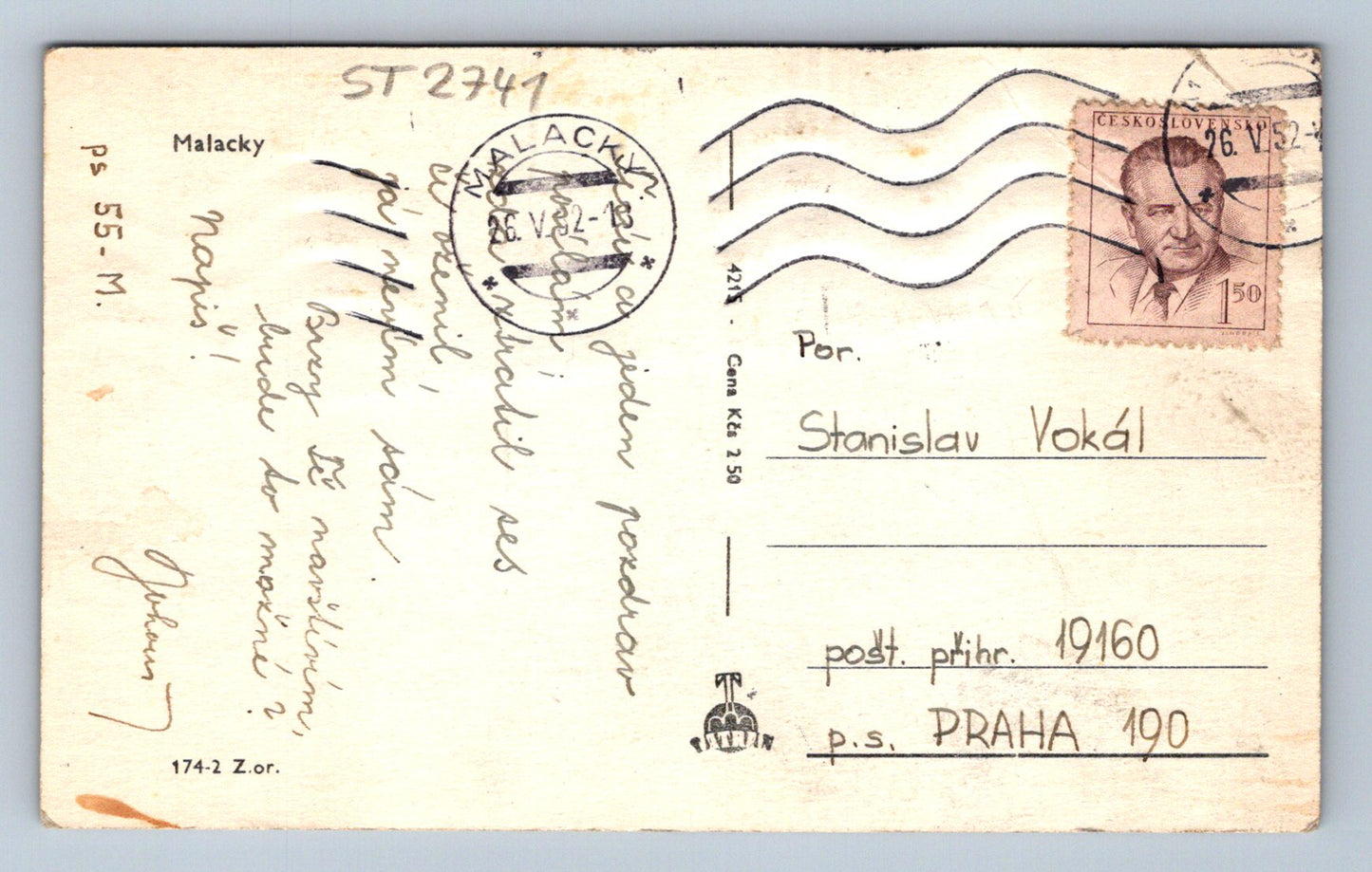 Pohlednice MALACKY (ST2741)