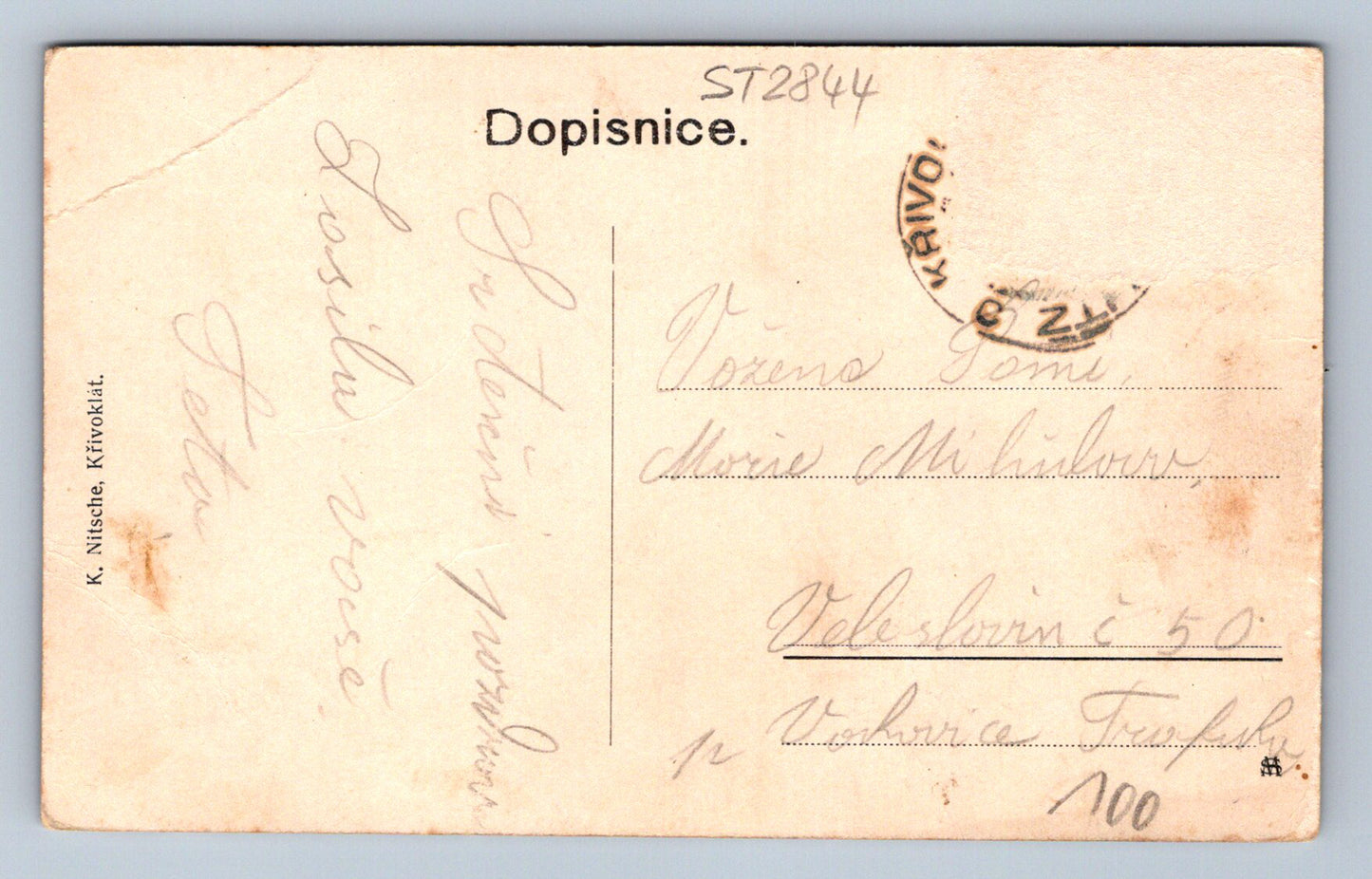 Pohlednice KŘIVOKLÁT (ST2844)