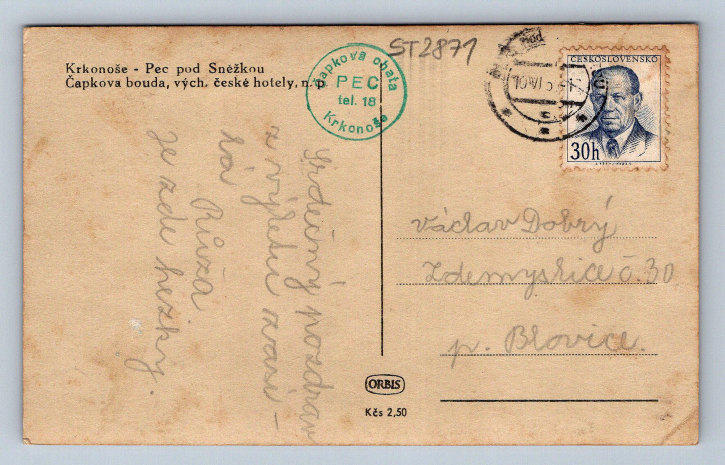 Pohlednice KRKONOŠE - PEC POD SNĚŽKOU (ST2871)