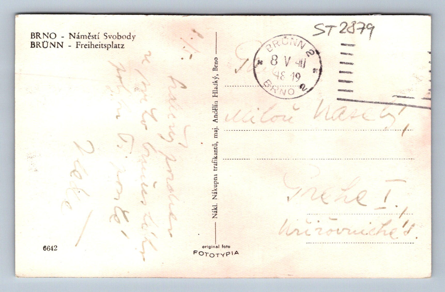 Pohlednice BRNO - NÁMĚSTÍ SVOBODY (ST2879)