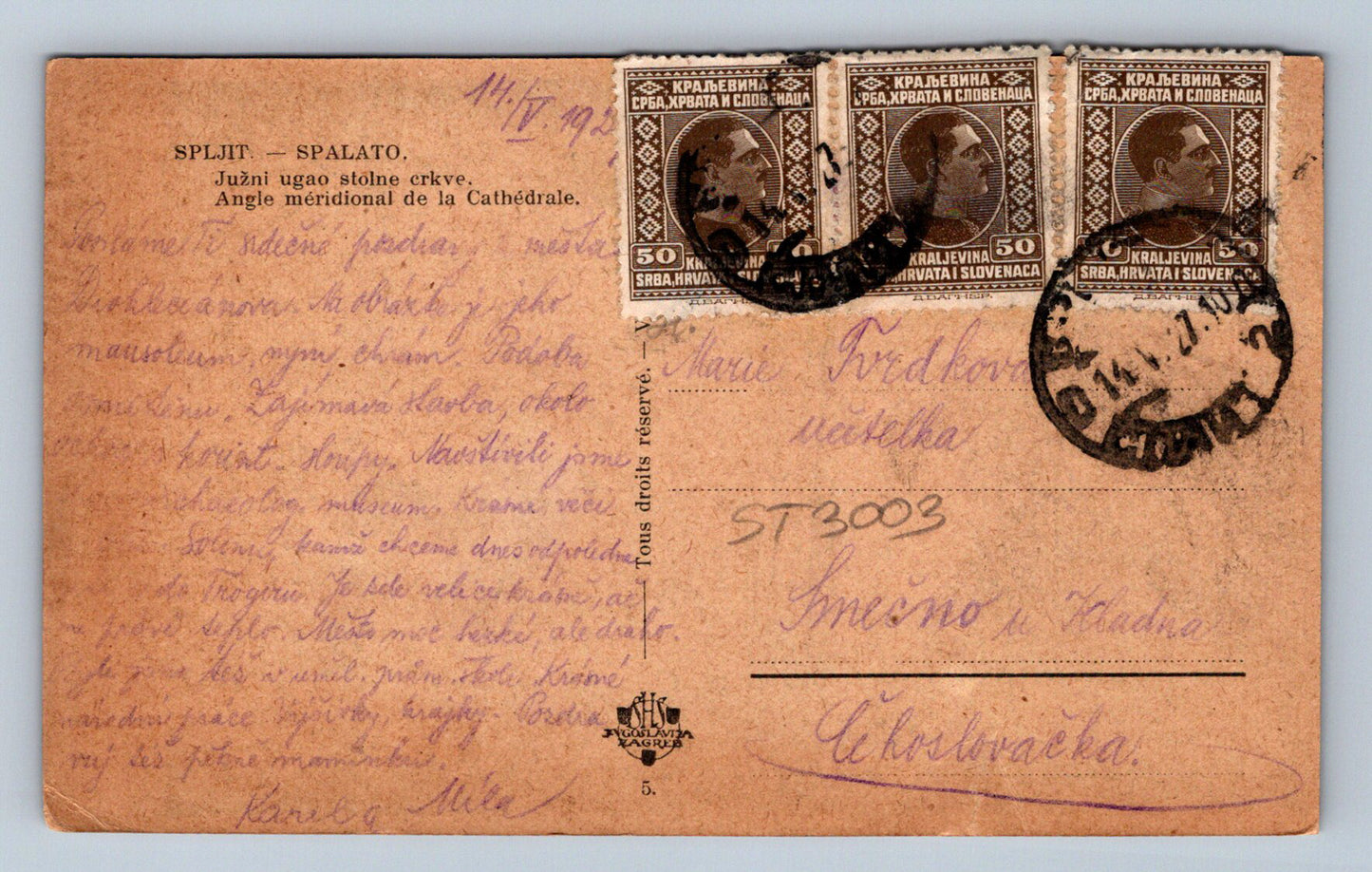Pohlednice SPLIJIT SPALATO (ST3003)
