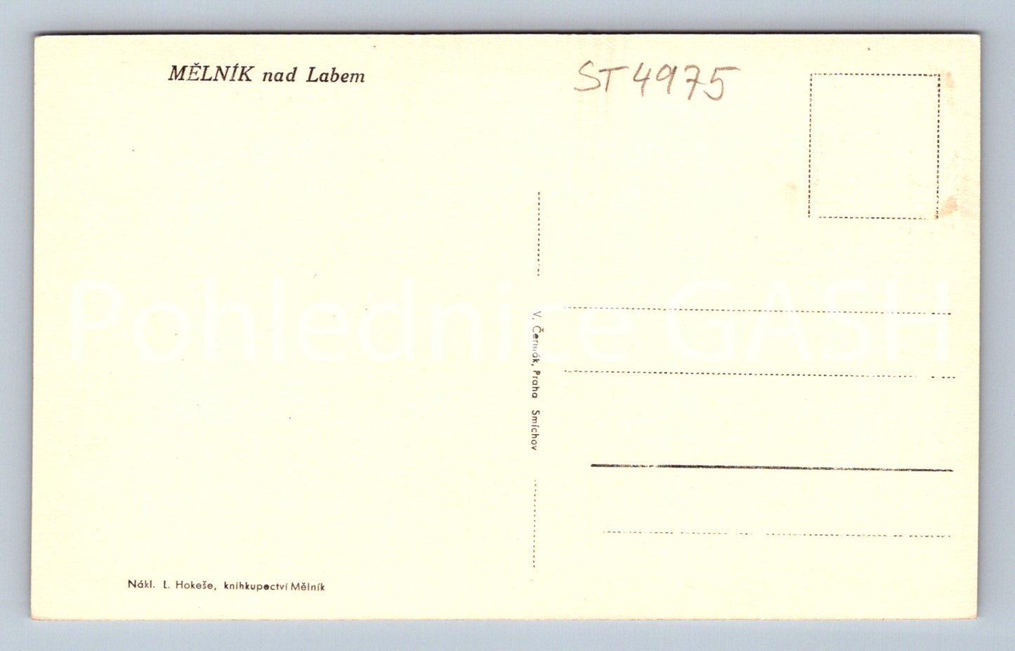 Postcard MELNIK NAD LABEM (ST4975)