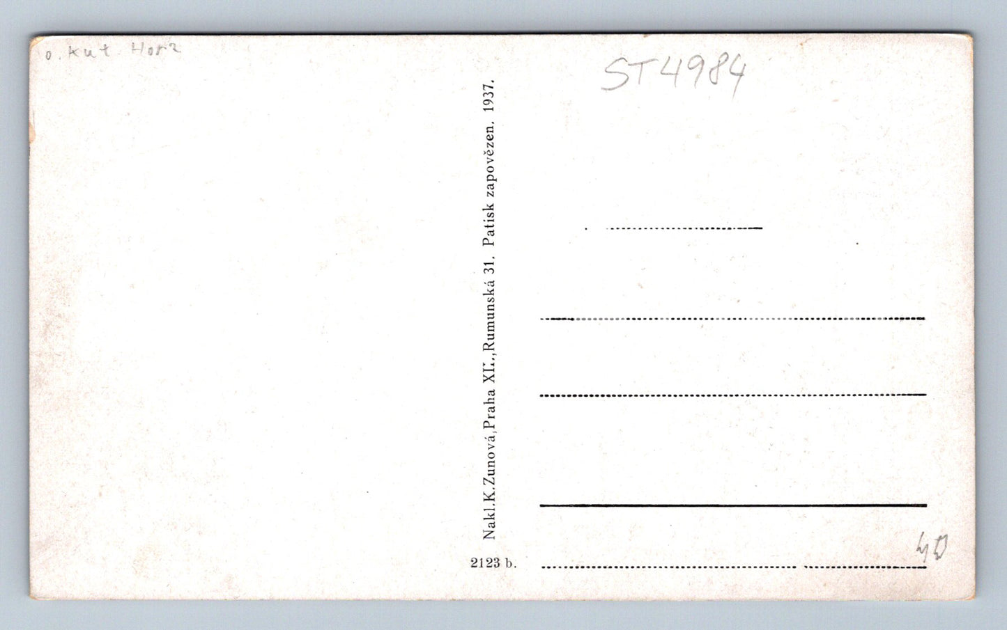 Postcard SEDLEC U KUTNÉ HORY (ST4984)