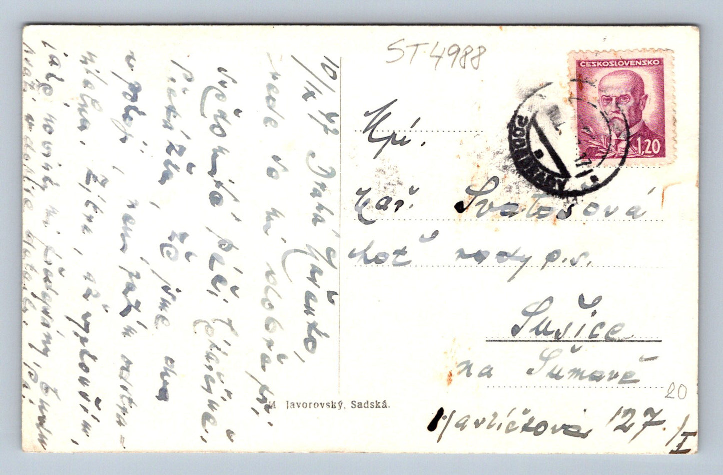 Postcard LÁZNĚ PODEBRADY (ST4988)