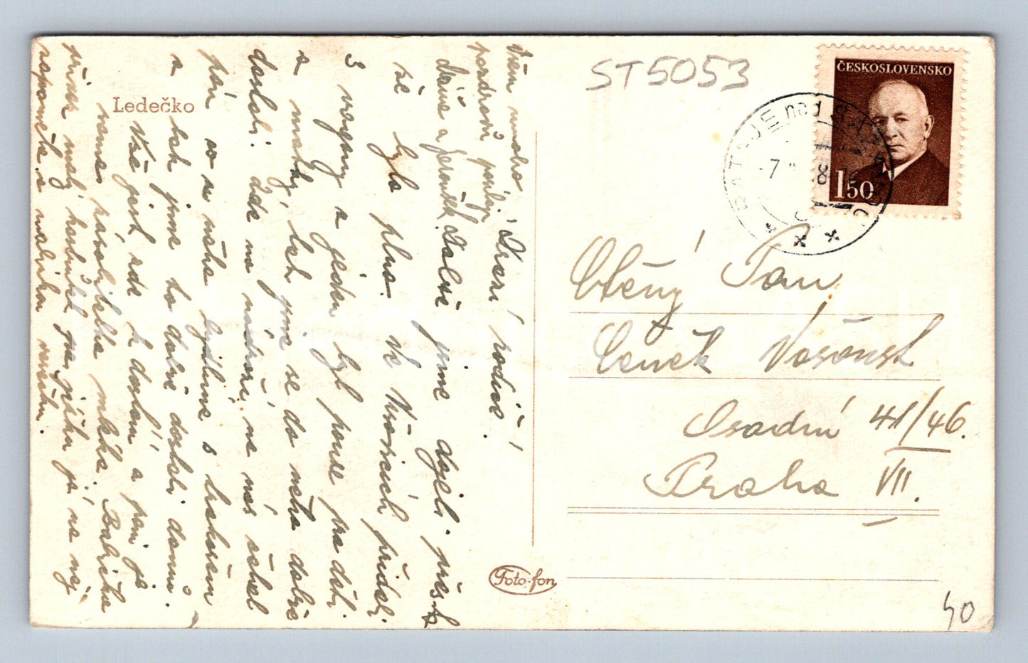 Postcard LEDEČKO (ST5053)