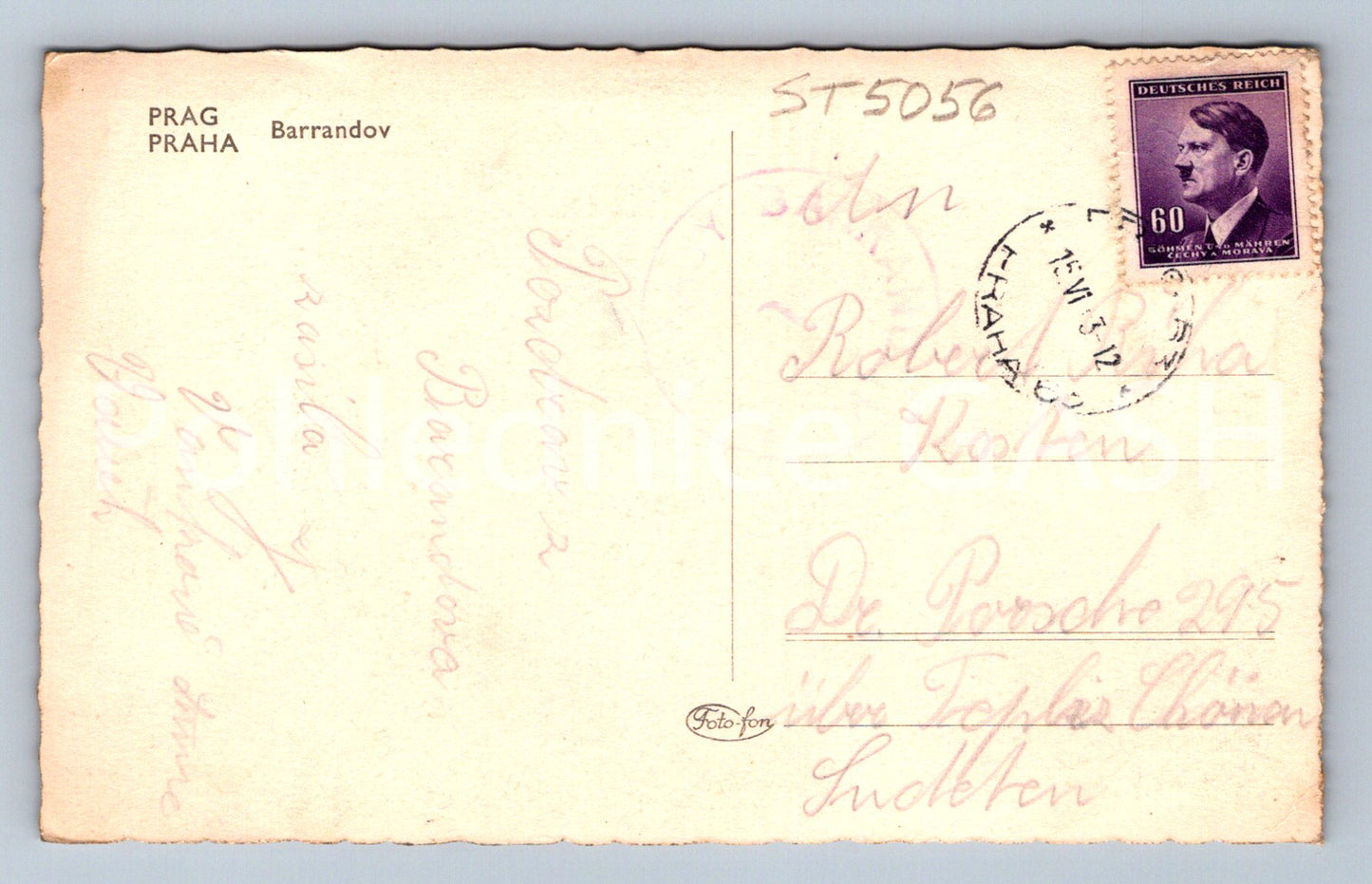 Postcard PRAGUE - BARRANDOV (ST5056)