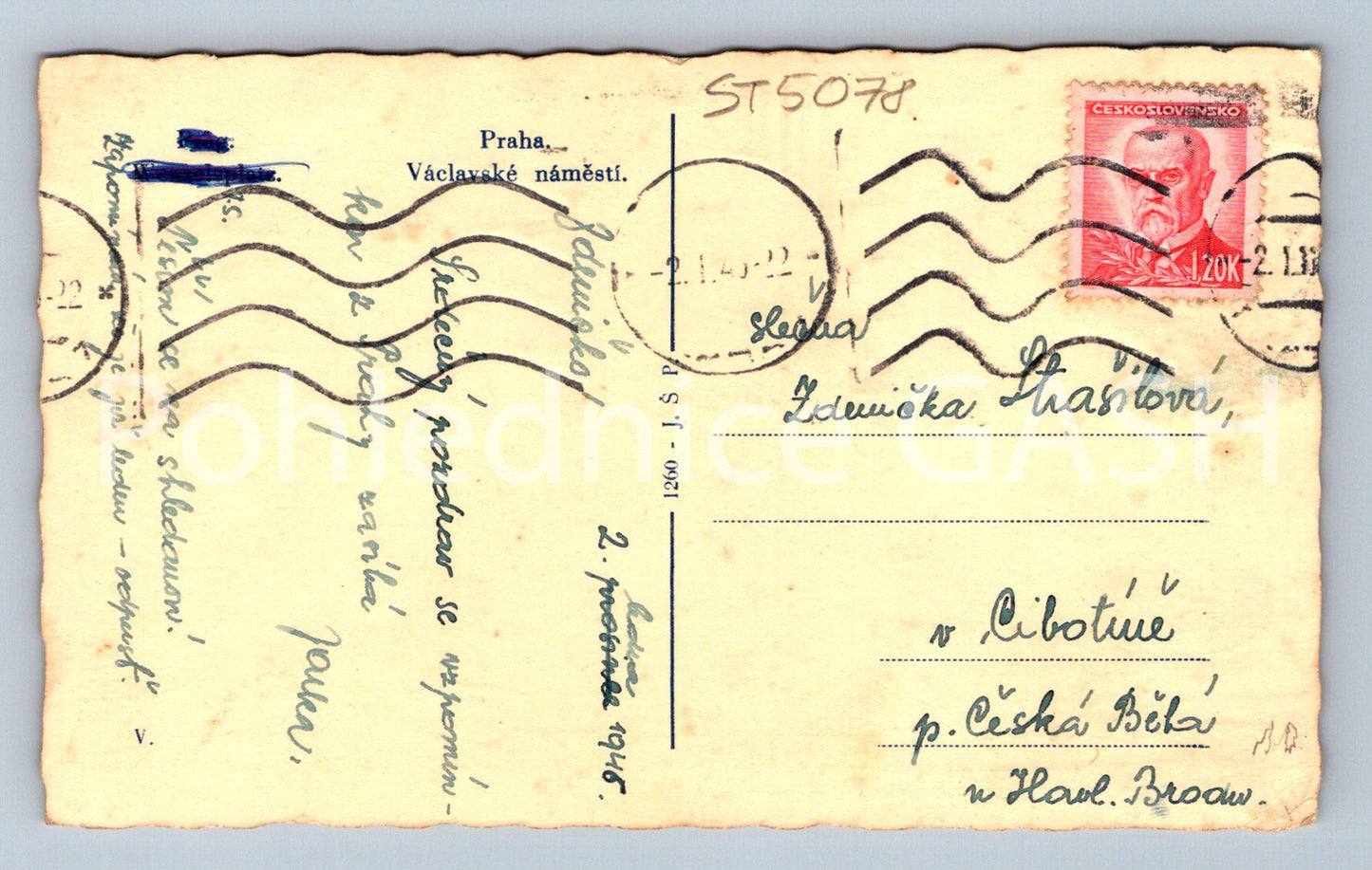 Postcard PRAGUE (ST5078)