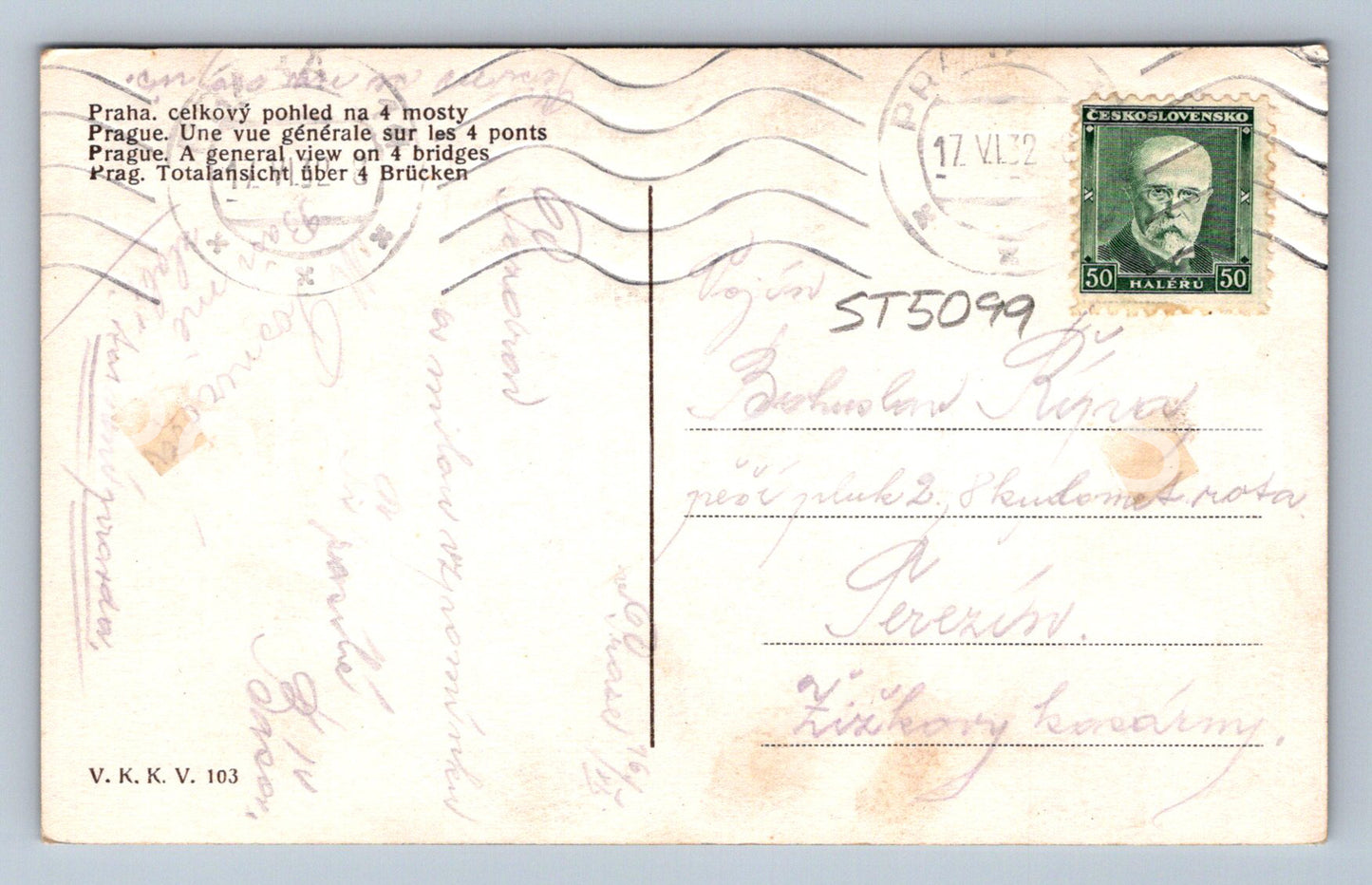 Postcard PRAGUE (ST5099)