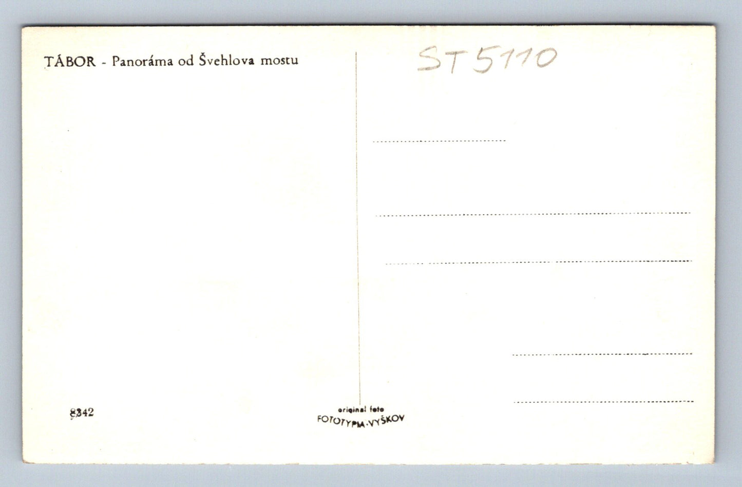 Postcard TÁBOR (ST5110)