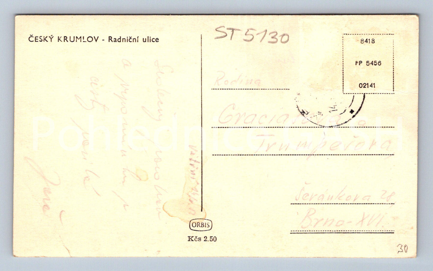 Postcard ČESKÝ KRUMLOV (ST5130)